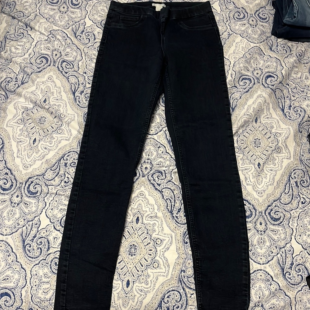 Like New super dark indigo H&M pull on jeans